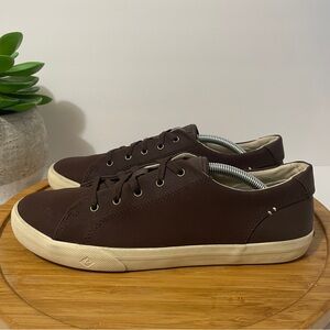 Sperry Top Sider Striper II Ltt Brown Lace-Up Leather Fashion Sneakers Size 6.5